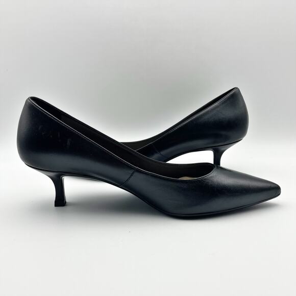 Ted Baker Women's Madylen Pumps US 9.5 EU 39.5 Black Leather Kitten Heel NWOB - Picture 4 of 15